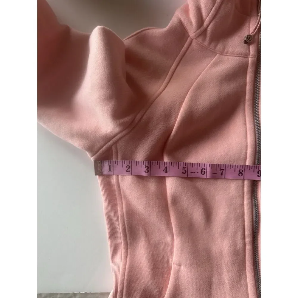Lululemon Scuba Full Zip Hoodie Jacket Strawberry Milkshake Athletic Thumbhole 6 - Picture 11 of 16